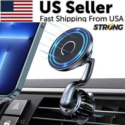 Magnetic Car Phone Mount — 360° MagSafe Compatible