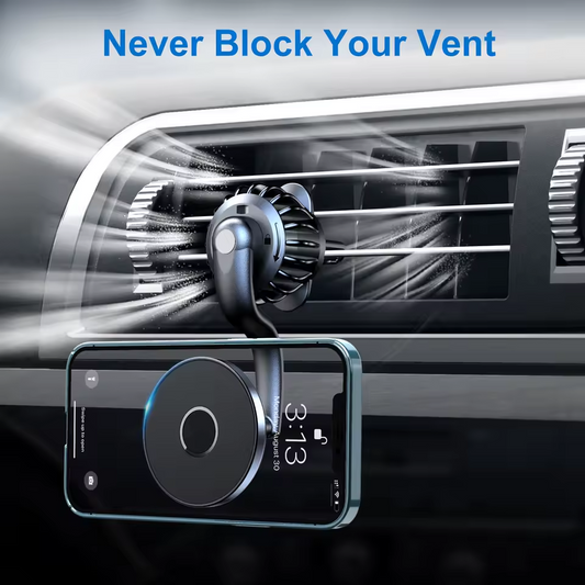 Magnetic Car Phone Mount — 360° MagSafe Compatible